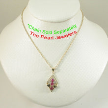 Load image into Gallery viewer, 14k Yellow Gold Ruby &amp; Diamond Pendant – Unique Design