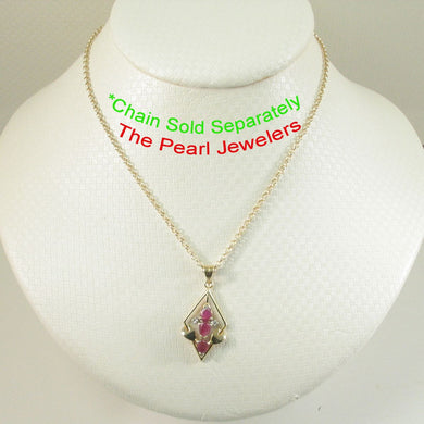 14k Yellow Gold Ruby & Diamond Pendant – Unique Design