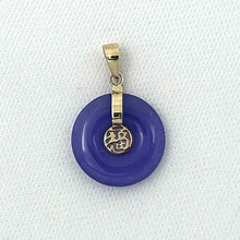Load image into Gallery viewer, 14k Gold BLESSING Oriental Lavender Jade Pendant Necklace