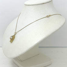 Load image into Gallery viewer, 14k Solid Yellow Gold Diamond Flip-Flop Slipper Yellow Jade Pendant Necklace