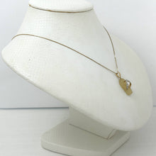 Load image into Gallery viewer, 14k Solid Yellow Gold Diamond Flip-Flop Slipper Yellow Jade Pendant Necklace