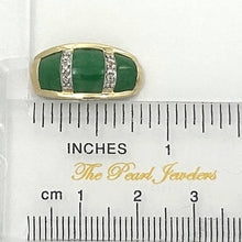 Load image into Gallery viewer, 14k Yellow Gold Diamond Green Jade Pendant Necklace