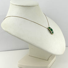 Load image into Gallery viewer, 14k Yellow Gold Diamond Green Jade Pendant Necklace