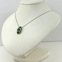 Load image into Gallery viewer, 14k Yellow Gold Diamond Green Jade Pendant Necklace