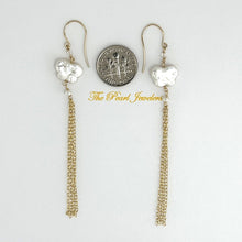 Load image into Gallery viewer, 14K Gold-Filled Coin Pearl Dangle Earrings