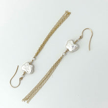 Load image into Gallery viewer, 14K Gold-Filled Coin Pearl Dangle Earrings