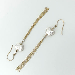 14K Gold-Filled Coin Pearl Dangle Earrings