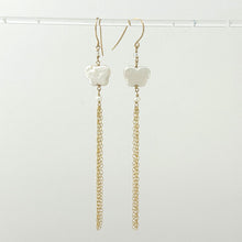 Load image into Gallery viewer, 14K Gold-Filled Coin Pearl Dangle Earrings