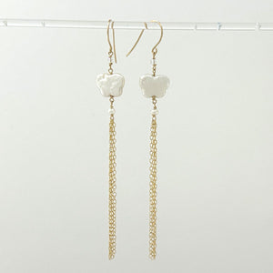 14K Gold-Filled Coin Pearl Dangle Earrings