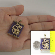 Load image into Gallery viewer, 14kt Solid Yellow Gold Hand Crafted Dragon Lavender Jade Pendant
