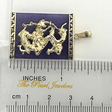 Load image into Gallery viewer, 14kt Solid Yellow Gold Hand Crafted Dragon Lavender Jade Pendant