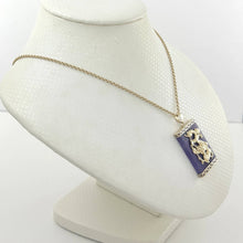 Load image into Gallery viewer, 14kt Solid Yellow Gold Hand Crafted Dragon Lavender Jade Pendant