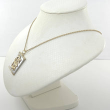 Load image into Gallery viewer, 14k Solid Yellow Gold Hand Crafted Dragon White Mother of Pearl Pendant