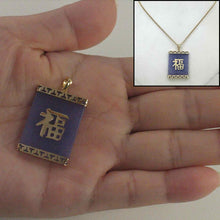 Load image into Gallery viewer, 14k Solid Yellow Gold Good Fortune Black Onyx Pendant Necklace