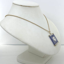 Load image into Gallery viewer, 14k Solid Yellow Gold Good Fortune Lavender Jade Oriental Pendant Necklace