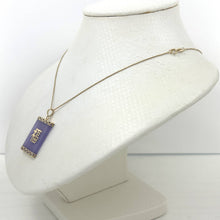 Load image into Gallery viewer, 14k Solid Yellow Gold Good Fortune Lavender Jade Pendant Necklace