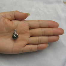Load image into Gallery viewer, 14k White Gold Diamond &amp; Black Tahitian Pearl Pendant