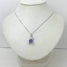 Load image into Gallery viewer, 14k White Gold Dolphin Design Lavender Jade Pendant Necklace