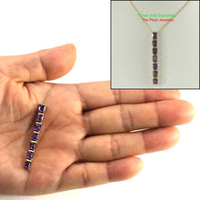 Load image into Gallery viewer, 14K Yellow Gold Amethyst Bar Pendant
