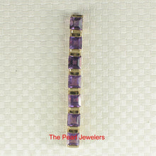 Load image into Gallery viewer, 14K Yellow Gold Amethyst Bar Pendant