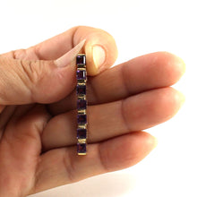 Load image into Gallery viewer, 14K Yellow Gold Amethyst Bar Pendant