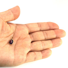 Load image into Gallery viewer, 14K Yellow Gold Amethyst Bezel Pendant (7x9mm)