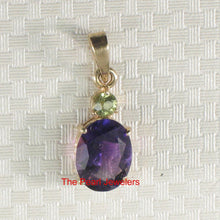 Load image into Gallery viewer, 14K Yellow Gold Amethyst &amp; Peridot Pendant
