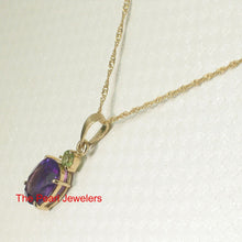 Load image into Gallery viewer, 14K Yellow Gold Amethyst &amp; Peridot Pendant