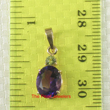 Load image into Gallery viewer, 14K Yellow Gold Amethyst &amp; Peridot Pendant