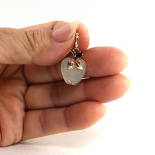 Load image into Gallery viewer, 14K Yellow Gold Apple Design Mother of Pearl &amp; Sapphire Pendant