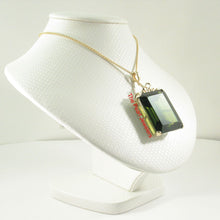 Load image into Gallery viewer, 14K Yellow Gold Baguette Peridot Enhancer Pendant