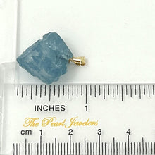 Load image into Gallery viewer, 14K Yellow Gold Baroque Rough Aquamarine Pendant