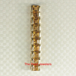 14K Yellow Gold Citrine Bar Pendant