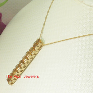 14K Yellow Gold Citrine Bar Pendant