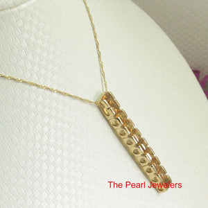14K Yellow Gold Citrine Bar Pendant