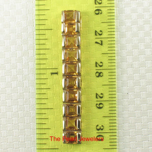 14K Yellow Gold Citrine Bar Pendant