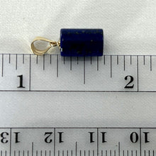 Load image into Gallery viewer, 14K Yellow Gold Column Carved Lapis Lazuli Pendant