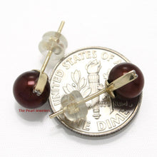 Load image into Gallery viewer, 14k Yellow Gold Diamond &amp; Chocolate Pearl Stud Earrings