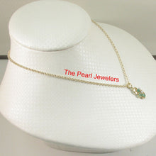 Load image into Gallery viewer, 14K Yellow Gold Emerald &amp; Diamond Pendant
