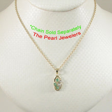 Load image into Gallery viewer, 14K Yellow Gold Emerald &amp; Diamond Pendant