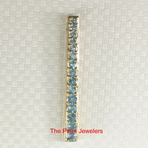 14K Yellow Gold Fifteen-Stone Blue Topaz Pendant