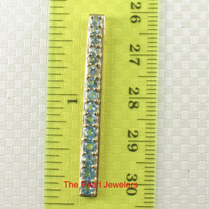 14K Yellow Gold Fifteen-Stone Blue Topaz Pendant