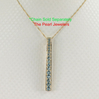 14K Yellow Gold Fifteen-Stone Blue Topaz Pendant