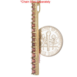 14K Yellow Gold Fifteen-Stone Garnet Pendant