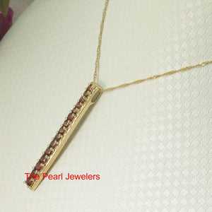 14K Yellow Gold Fifteen-Stone Garnet Pendant