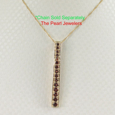 14K Yellow Gold Fifteen-Stone Garnet Pendant