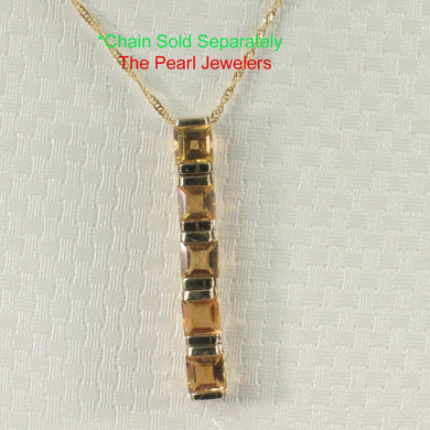 14K Yellow Gold Five-Stone Citrine Pendant