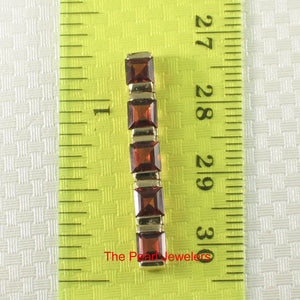 14K Yellow Gold Five-Stone Garnet Pendant