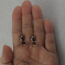 Load image into Gallery viewer, 14k Yellow Gold French Screw-Back Black Cultured Pearl Earrings