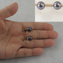 Load image into Gallery viewer, 14k-yellow-gold-french-screw-back-black-pearl-1000725